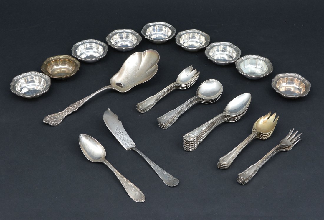 Lot of sterling flatware & nut cups (1 of 1)