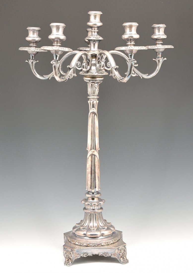 Monumental art nouveau silverplate candelabra (1 of 2)