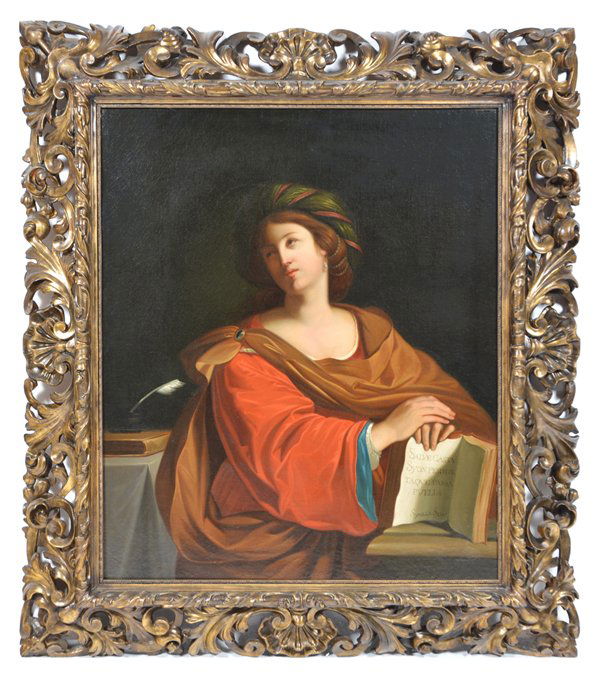 Continental school painting, "Sybil", 18th/19th c (1 of 3)