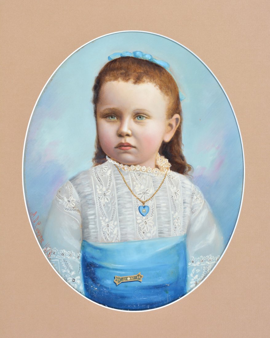 A. D. M. Cooper, painting, child portrait, 1878 (1 of 2)