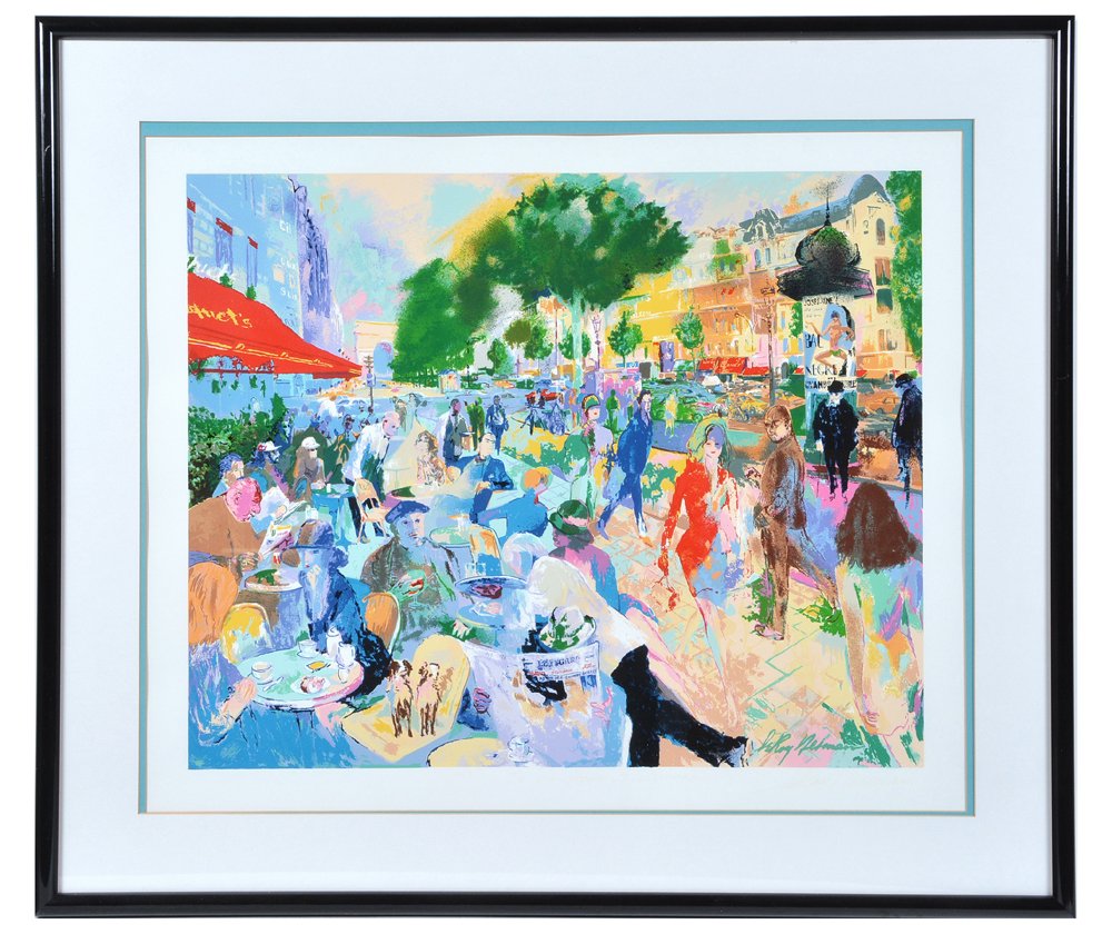 Leroy Neiman serigraph, "Fouquet's" (1 of 2)