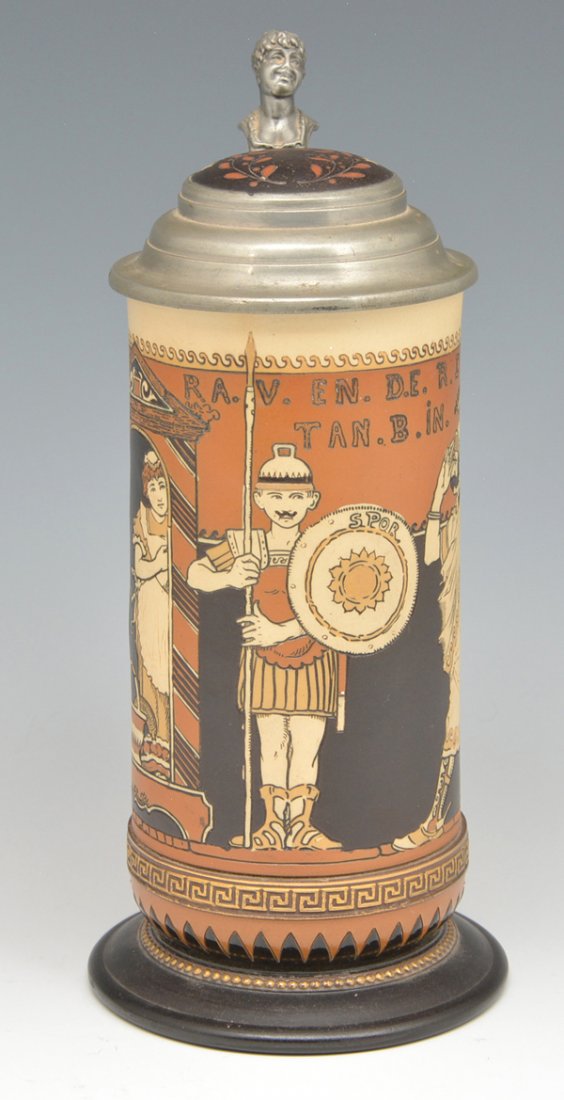 Mettlach #2191 Stein, Schlitt, Comical Guardhouse, 1/2l (1 of 4)