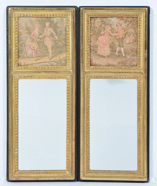 Pair of diminutive French trumeau, 29 1/2"t (1 of 1)
