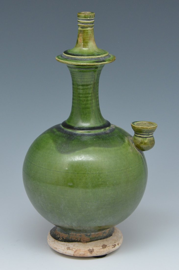 Chinese green glazed ewer (1 of 4)