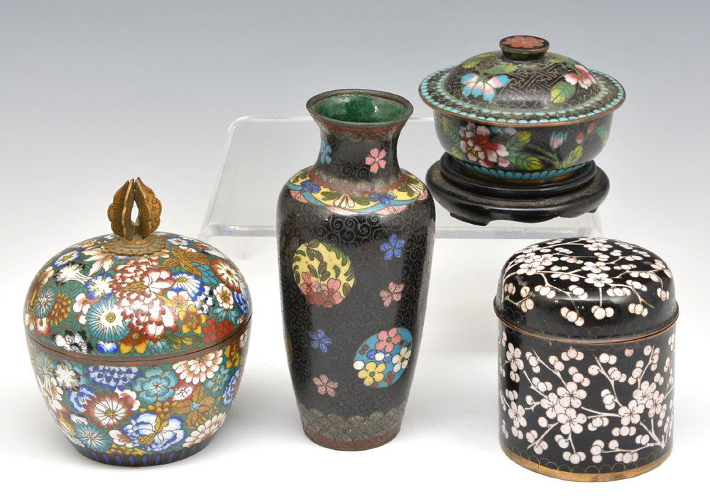 Lot of 4 pc Cloisonne (1 of 4)