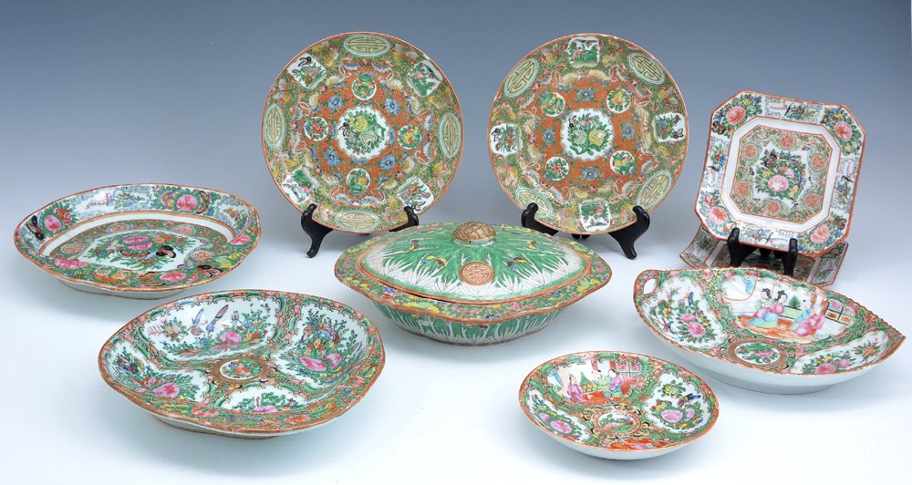9 Chinese porcelain serving pieces (1 of 1)