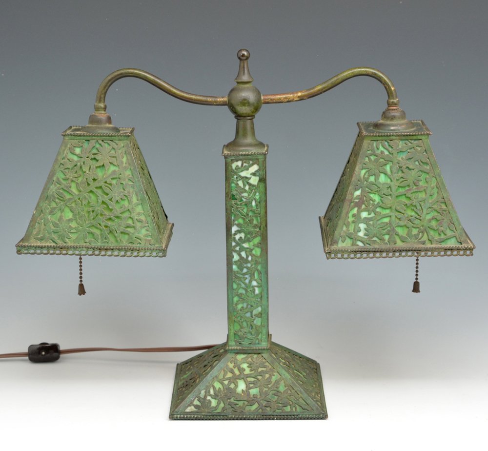 Riviere Studios Slag Glass Overlay Table Lamp (1 of 2)