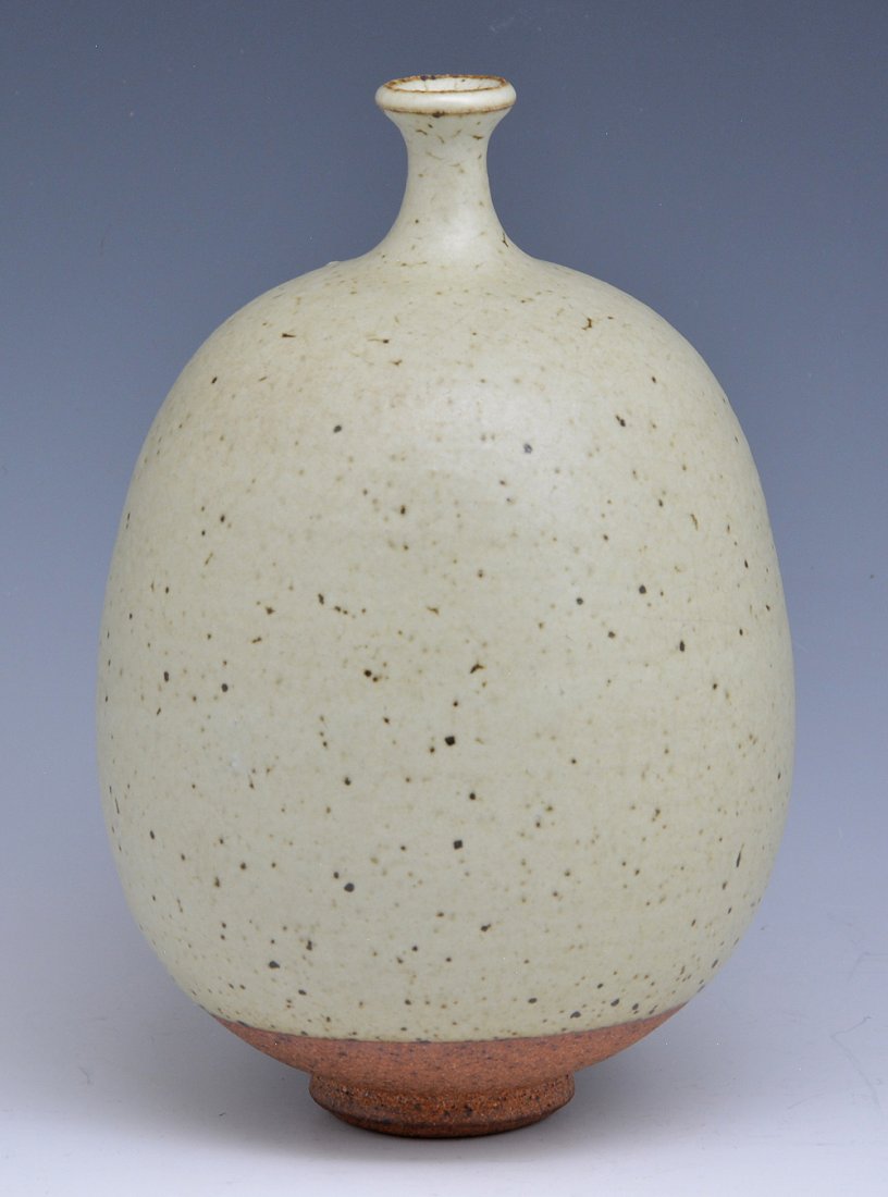 Antonio Prieto Bottle-shaped Vase, 9.5" tall x 6" dia (1 of 2)