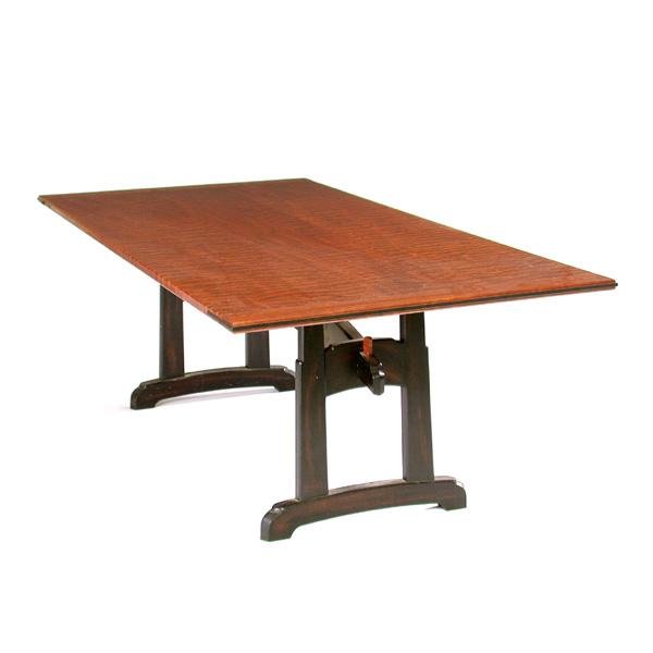 Quilted Mahogany and Ebony Dining Table. (1 of 4)