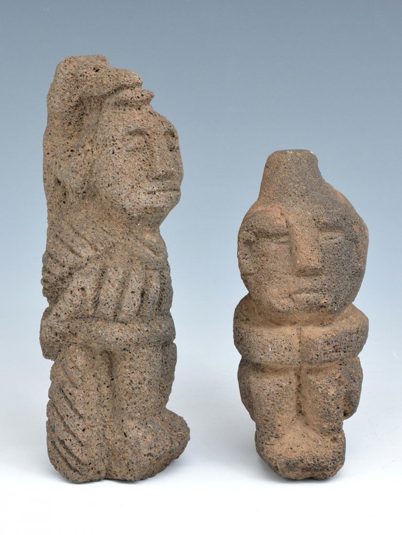 2 Mayan Pumice Carvings, Found in Cancun 1934 (1 of 4)