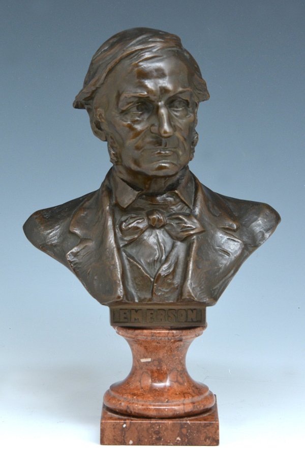 Hans Muller, Ralph Waldo Emerson bronze, 11.5" (1 of 2)