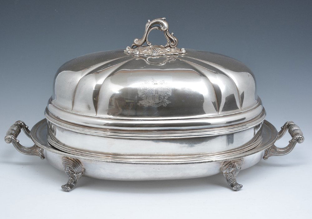 Late Regency Sheffield Plate Meat Dish and Cover (1 of 8)