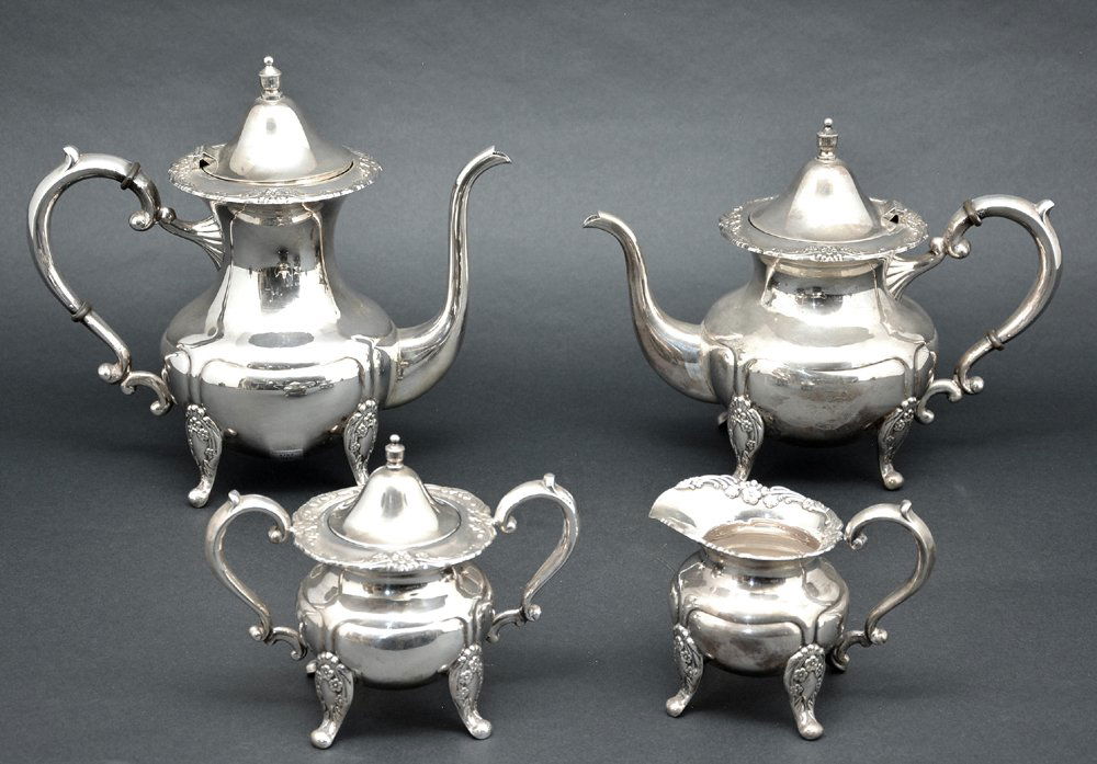 Sterling Silver (950) Japanese Tea & Coffee Svc, 72ozt (1 of 2)