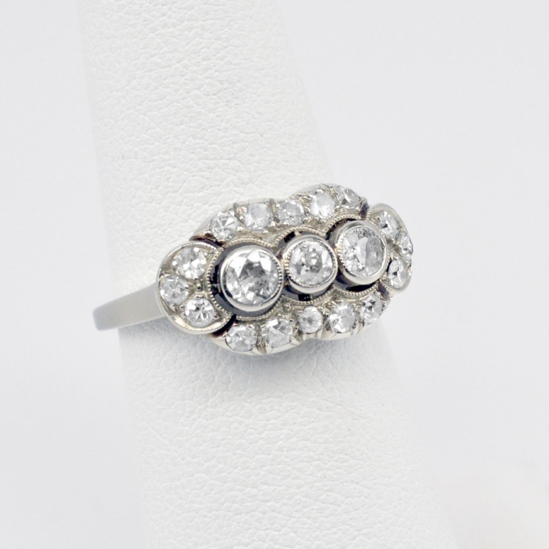 Vintage 14k Gold Three Stone Diamond Ring (1 of 1)