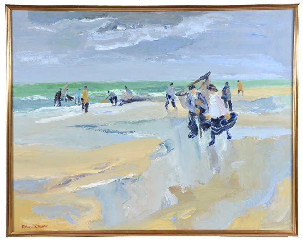 Roland Lefranc painting, La Grande Maree, oil/canvas (1 of 3)