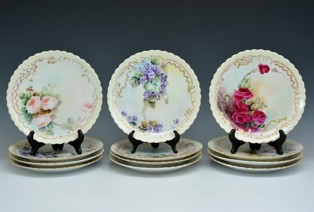 Set of 12 Limoges France Elite Cabinet Plates (1 of 1)