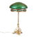 12: Austrian Chunk Jewel Lamp with Iridized Shade