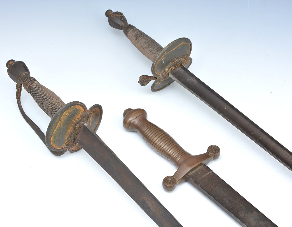 3 Swords: 2 1796 style infantry swords, 1 gladius, 19th (1 of 2)