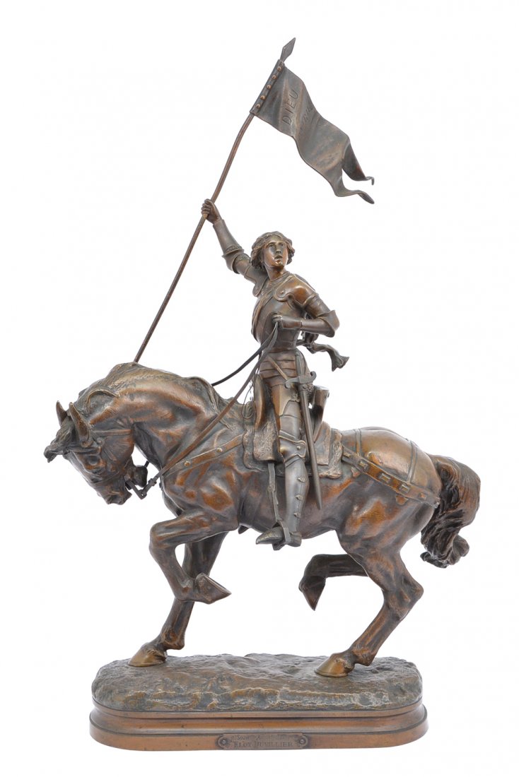 A Gaudez bronze, "Joan of Arc", 28 3/4" tall (1 of 6)