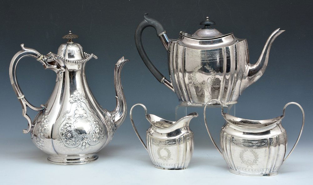 English silverplate coffee pot and tea set (1 of 1)