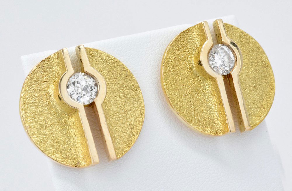 14k Gold & Diamond Earrings (1 of 1)