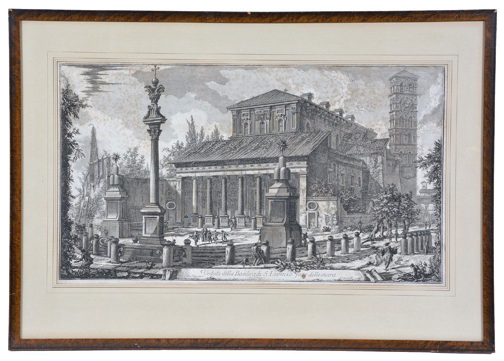 Piranesi etching "Basilica di S. Lorenzo", 1750 (1 of 3)