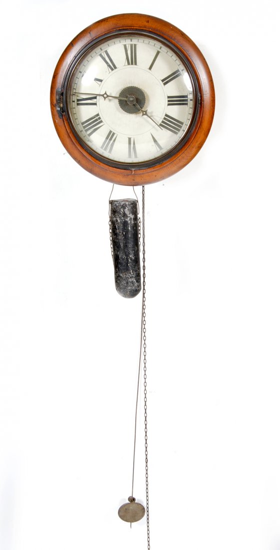 Skeleton clock, wall mounted, alarm function, 19th c (1 of 2)