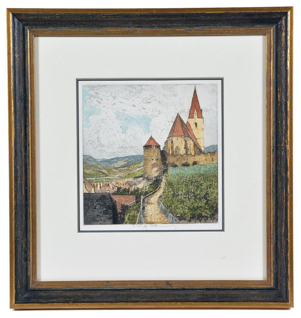Luigi Kasimir, Weissenkirchen, etching and aquatint, (1 of 2)