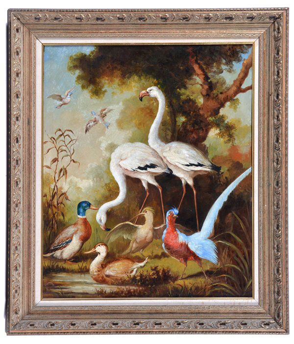 American school painting, American birds, monogram, (1 of 5)