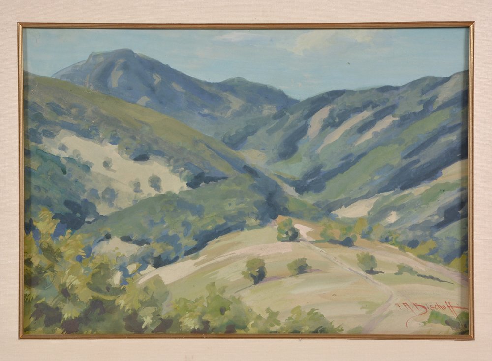 Franz A. Bischoff (1864-1929), Marin Hills, watercolor (1 of 3)