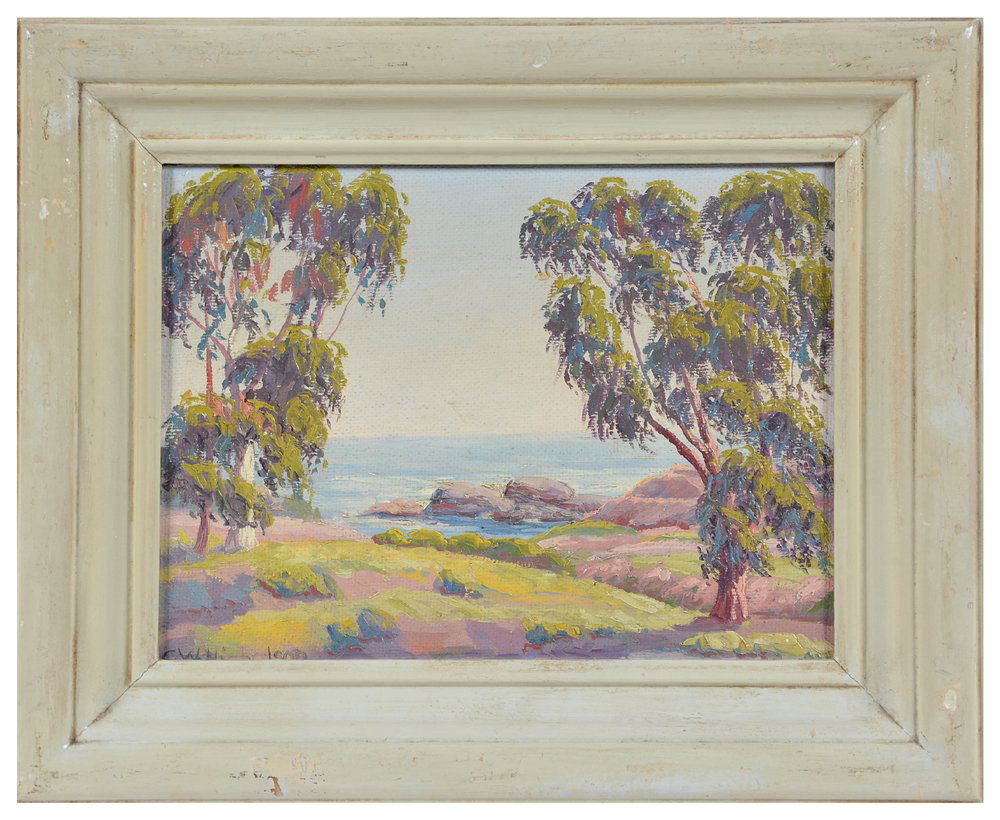 C W Nicholson, Eucalyptus Trees at Laguna Beach,  o/b (1 of 3)