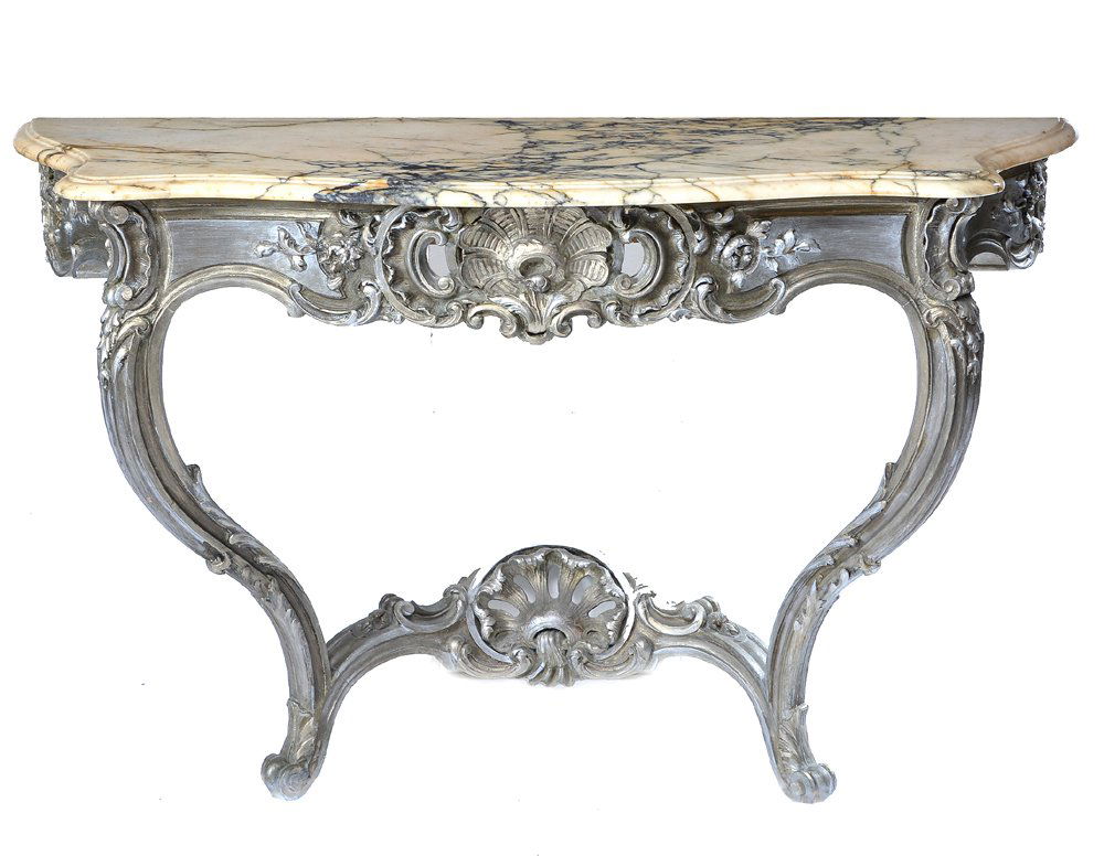 Marble Topped French Console Table (1 of 1)