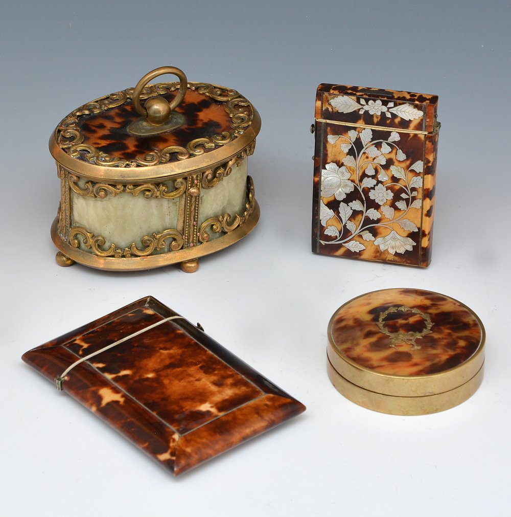 4 cases inlaid with shell and mother of pearl, 19th c (1 of 1)