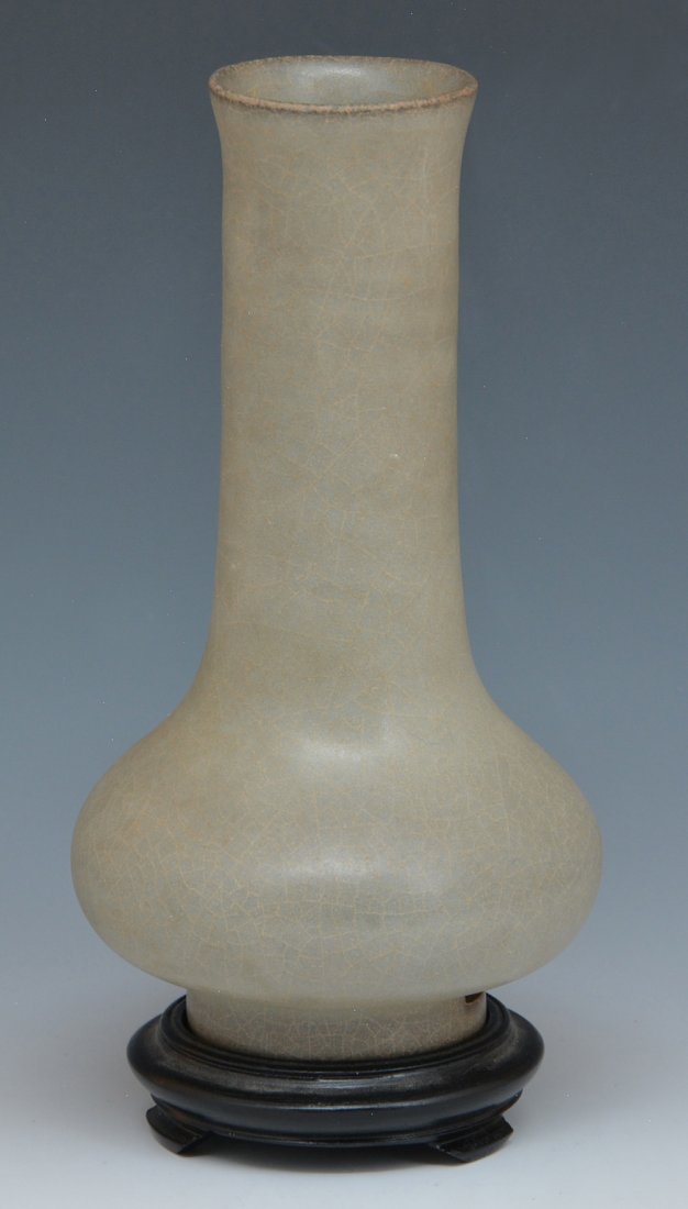 Chinese Lungch'uan Bottle Vase (1 of 5)