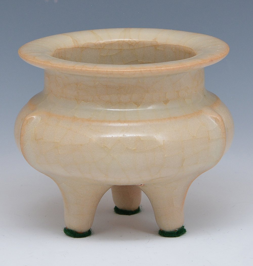 Chinese Lungch'uan Tripod Censer (1 of 4)