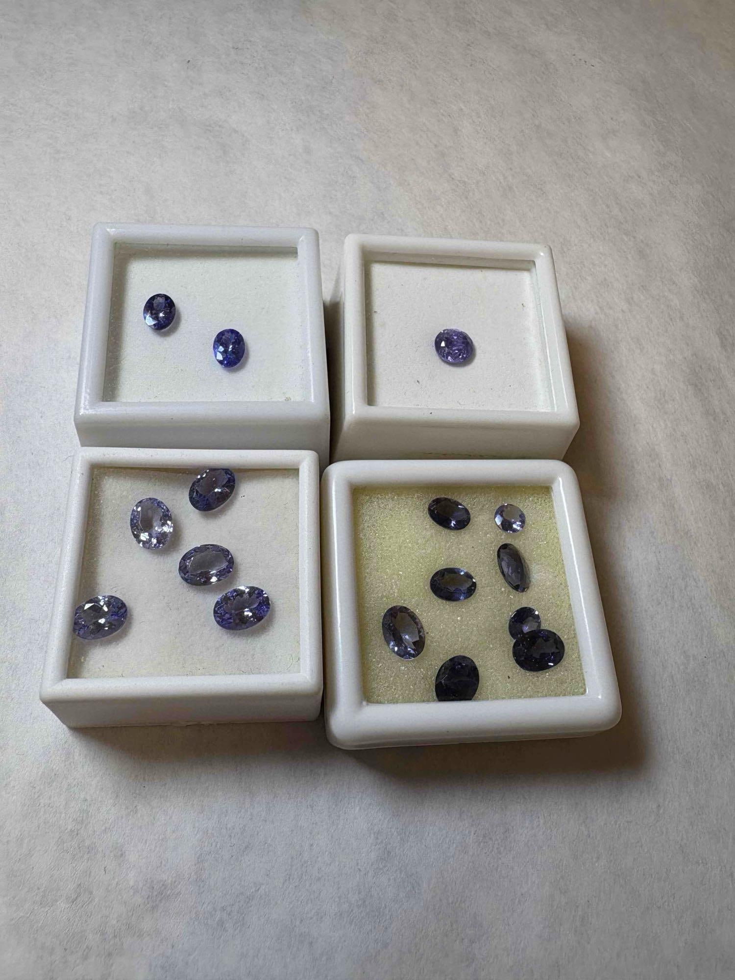 Loose Tanzanite 1Ct Oval Cut 8x6mm, .75Ct Oval Cut 7x5mm, 1Ct Oval Cut, & 6mm Rounds Cut:  