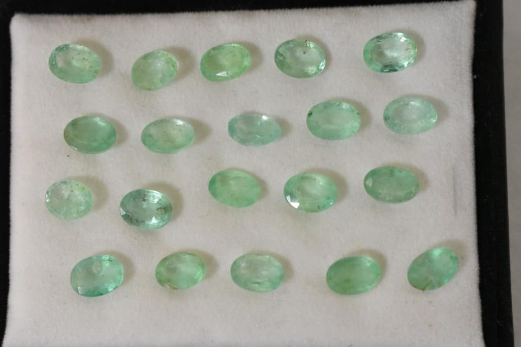 Loose Oval Cut Gems Light Green 8x6mm:  