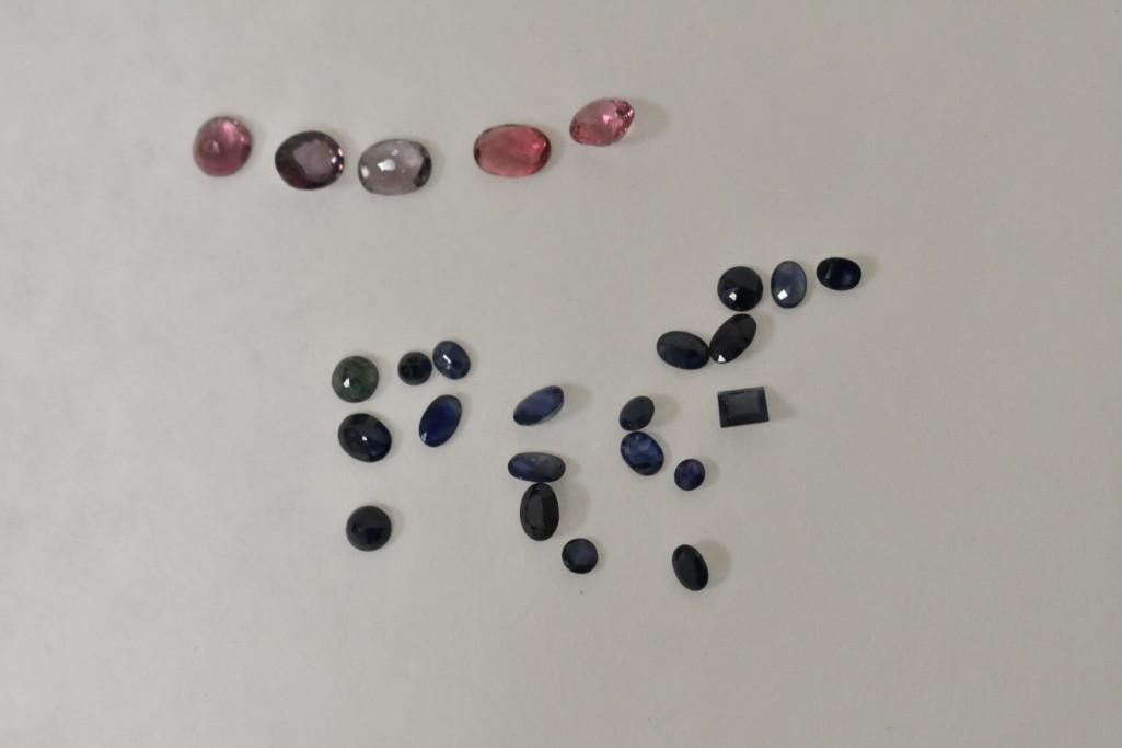 Loose Gems Deep Blue, Purple, & Pink:  