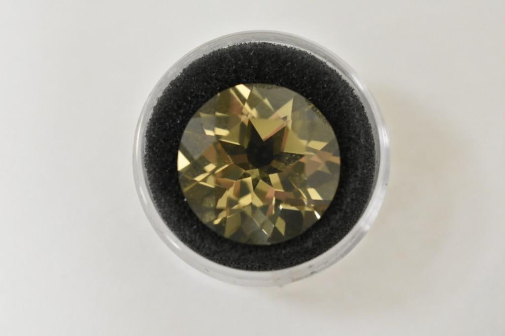 20.54CT 17.7mm Natural Andasine Round Cut:  