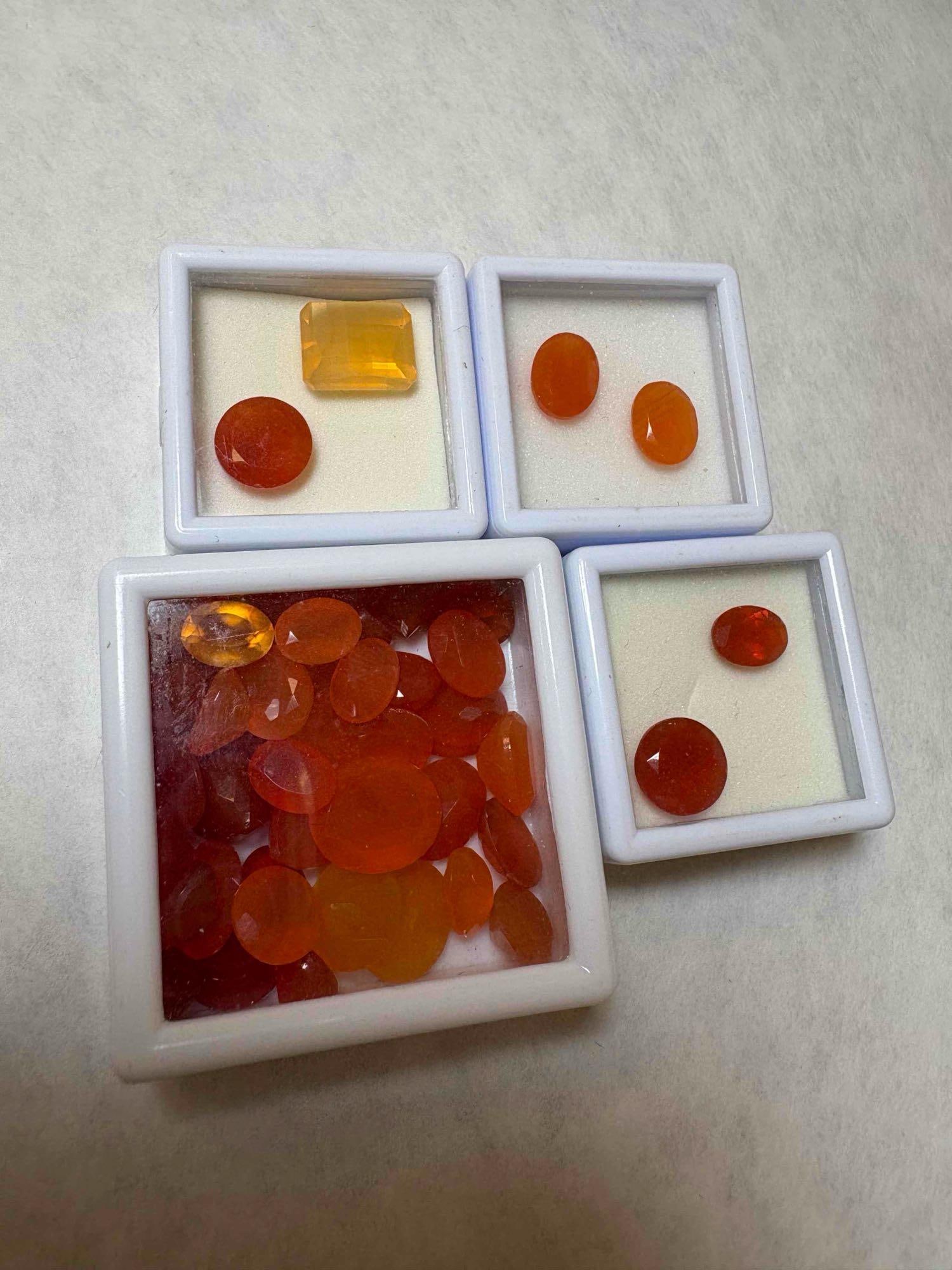 Loose Orange Gems Various Cuts, Color, & Size:  