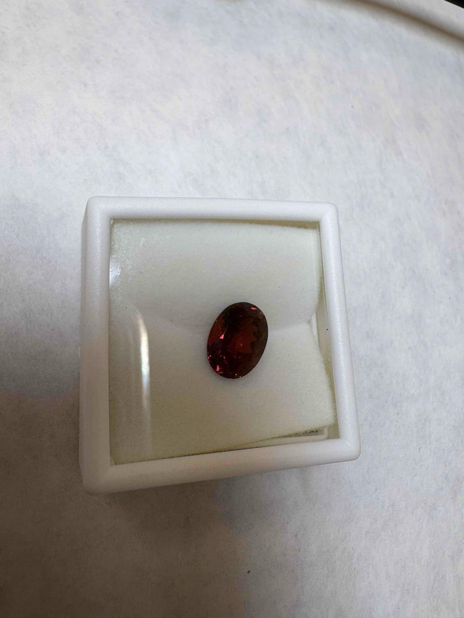 3.CT 7x10mm Rose Tourmaline Oval Cut:  