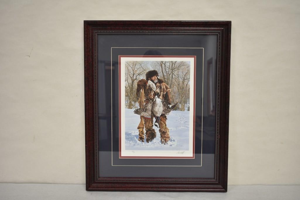Hunter of Geese by Paul Calle, signed and numbered print 612/950, matted and framed (1 of 10)