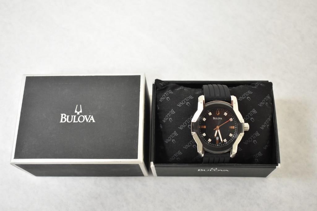 Bulova Marine Star Diamond Accent Men's Wristwatch: Bulova Marine Star Diamond Accent Men's Wristwatch