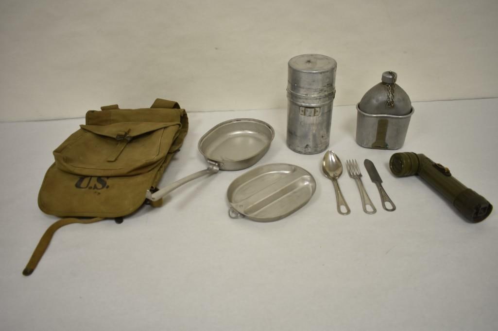 Assorted Military Memorabilia- Canteen, Mess Kit, Coleman Pocket Stove & more (1 of 20)