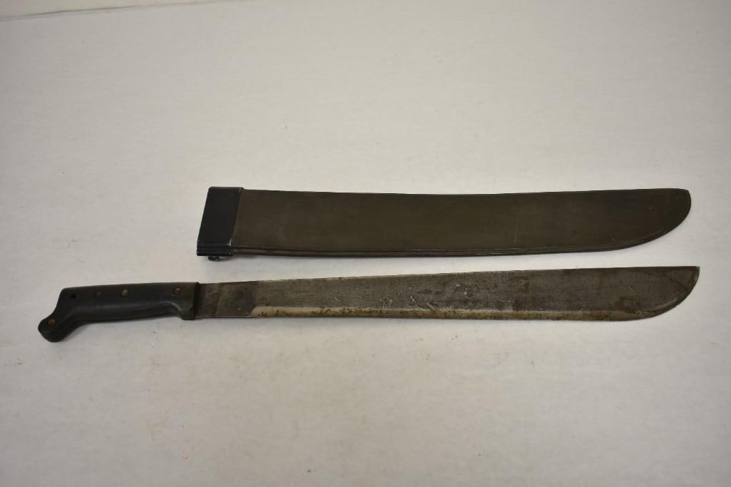WW2 U.S. Machete Collins Guatemala w Scabbard: WW2 U.S. Machete Collins Guatemala w Scabbard