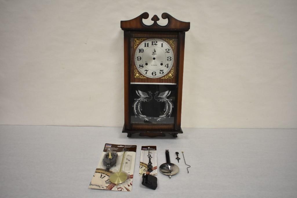 Lava 31 Day Wooden Wall Clock: Lava 31 Day Wooden Wall Clock
