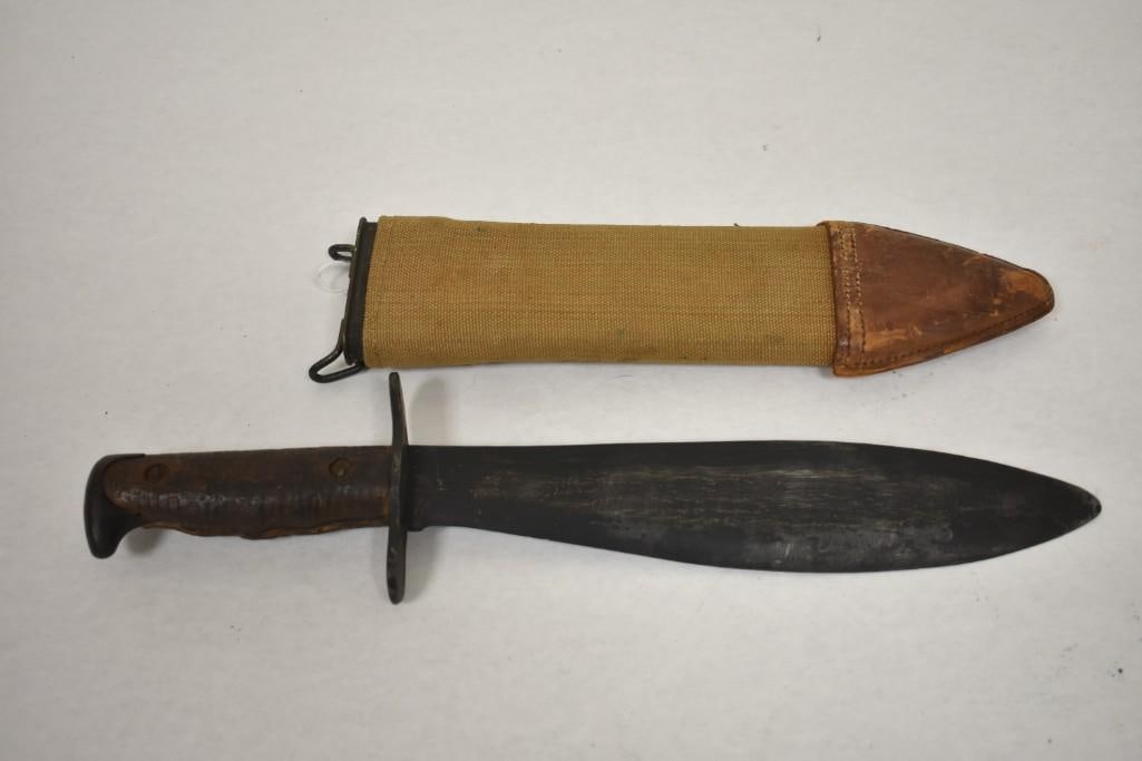 1918 WW1 U.S. Bolo Knife with Scabbard (1 of 14)