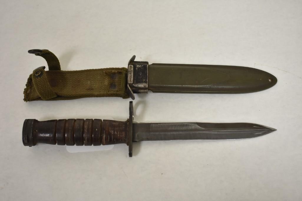 WW2 USM4 M1 Bayonet Fighting Knife with Scabbard (1 of 13)