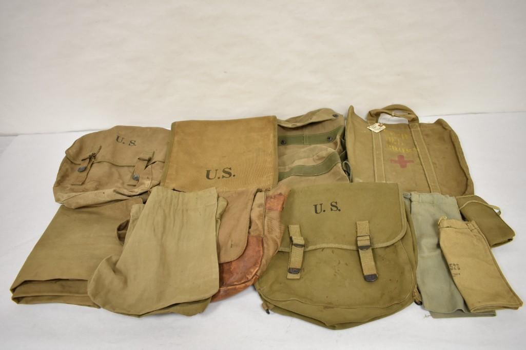 Assorted U.S. Military Bags- Red Cross, Navy, Sewing Kit, and more (1 of 20)