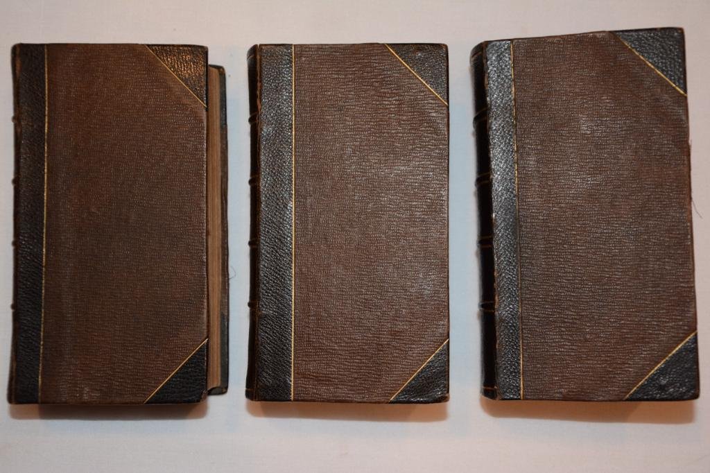 3 Books: The Works of Thomas Moore, Esq: 3 Antique Books Titled: The Works of Thomas Moore, Esq Complete in Six Volumes. Author: Moore, Thomas. Binding: Hard Cover. Publishing Place: New York. Year: 1825. Six volumes bound in three books; at